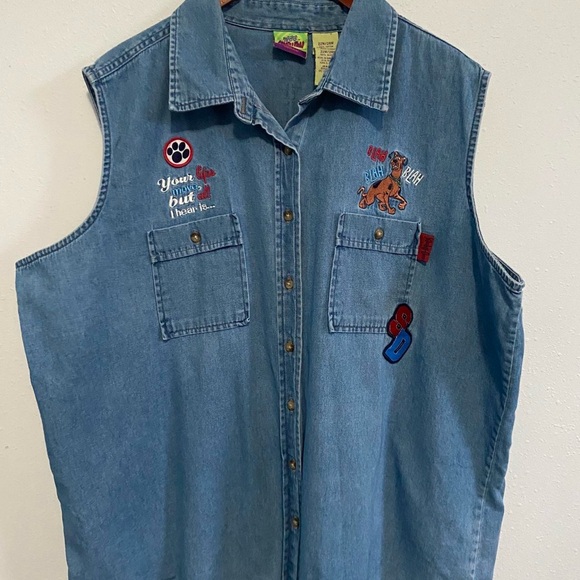 Scooby Doo Vintage Y2K Denim Vest - Picture 3 of 7